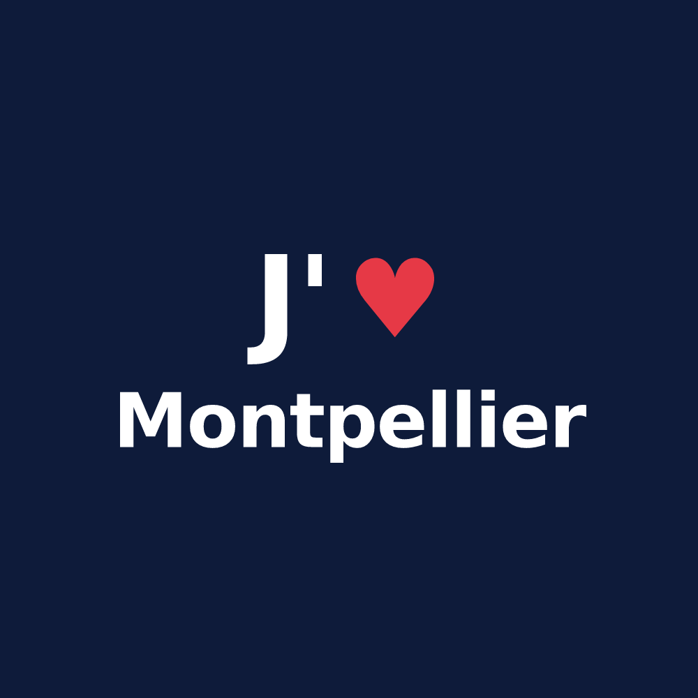 T-shirt personnalisé Montpellier — design J'aime Montpellier