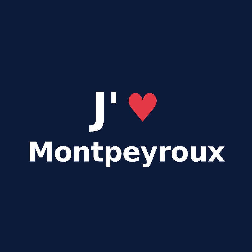 T-shirt personnalisé Montpeyroux — design J'aime Montpeyroux