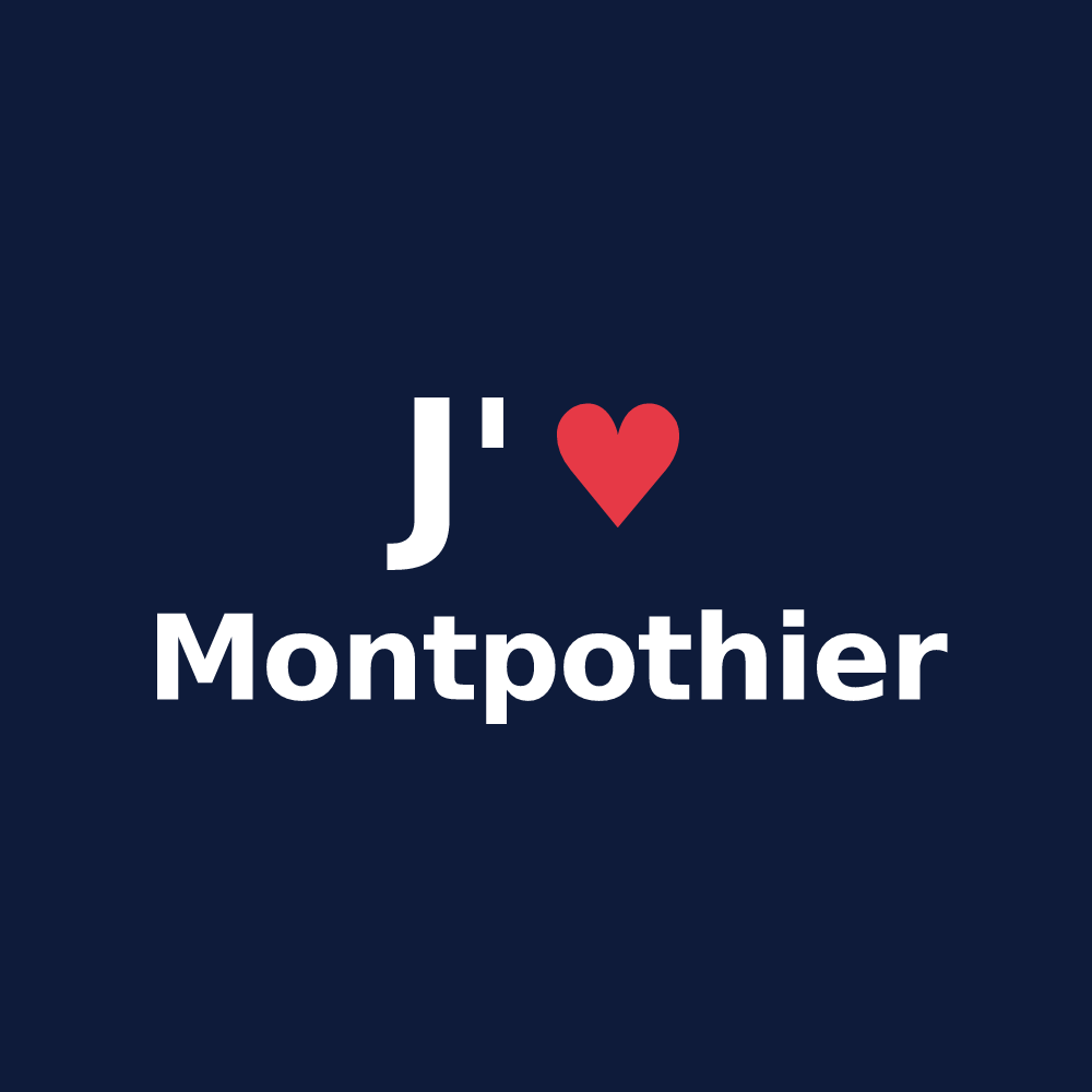 T-shirt personnalisé Montpothier — design J'aime Montpothier