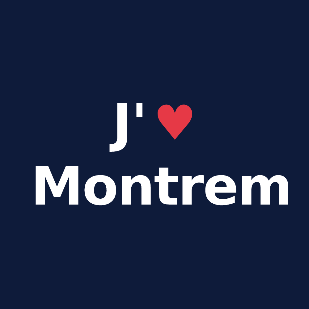 T-shirt personnalisé Montrem — design J'aime Montrem
