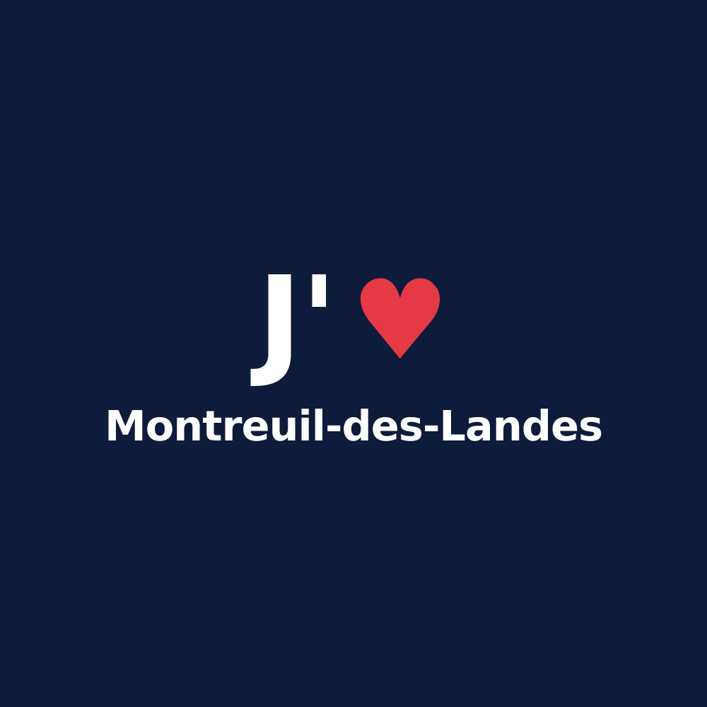 T-shirt personnalisé Montreuil-des-Landes — design J'aime Montreuil-des-Landes