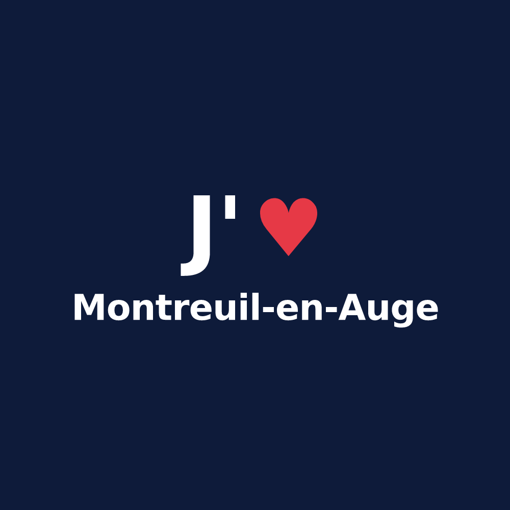 T-shirt personnalisé Montreuil-en-Auge — design J'aime Montreuil-en-Auge