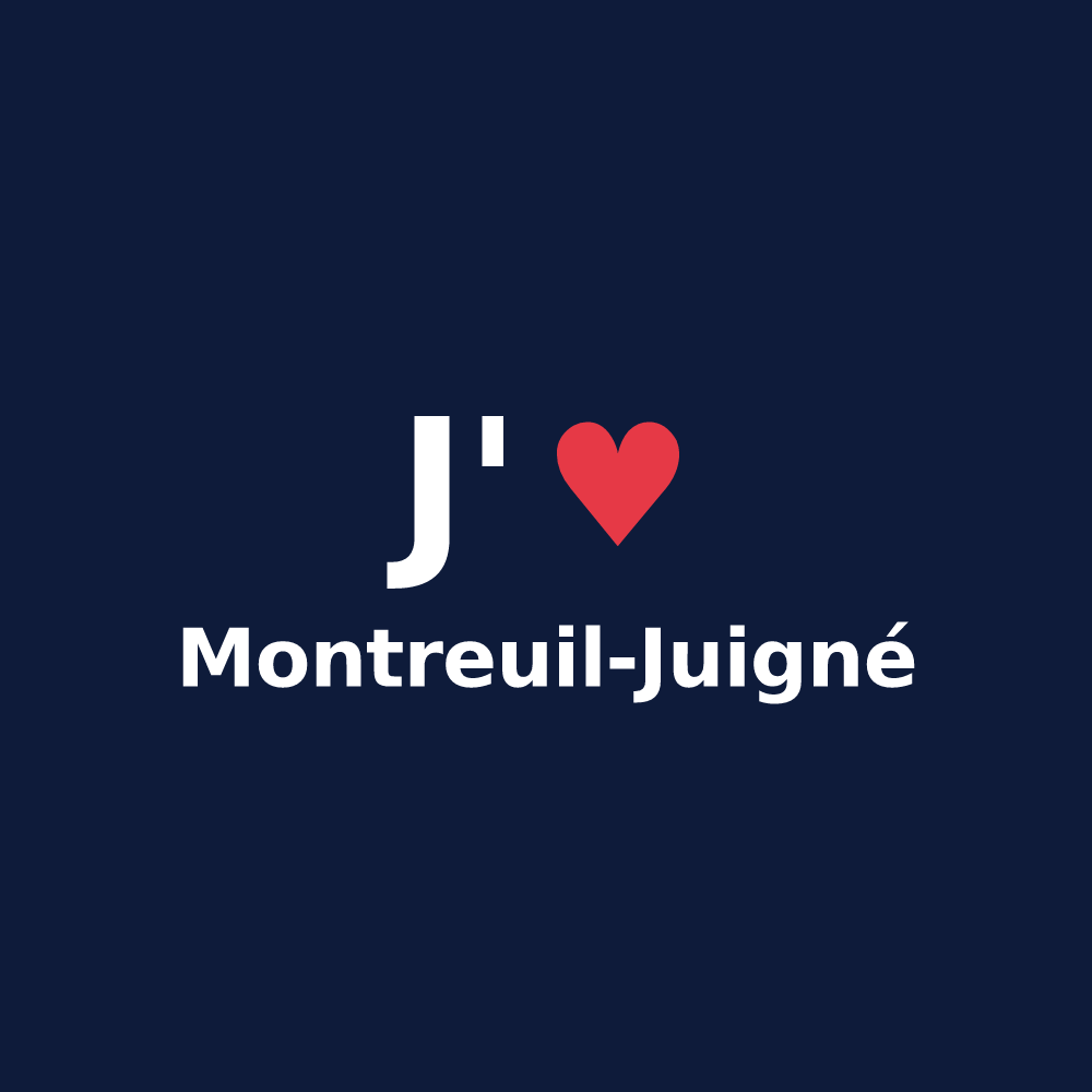 T-shirt personnalisé Montreuil-Juigné — design J'aime Montreuil-Juigné