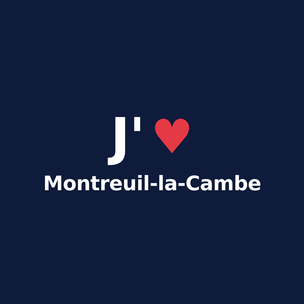 T-shirt personnalisé Montreuil-la-Cambe — design J'aime Montreuil-la-Cambe
