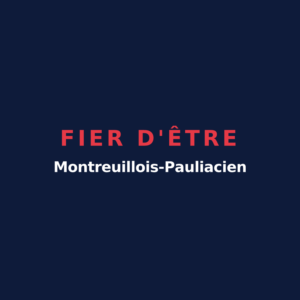 T-shirt « Fier d'être Montreuillois-Pauliacien » — design pour Montreuil-Poulay