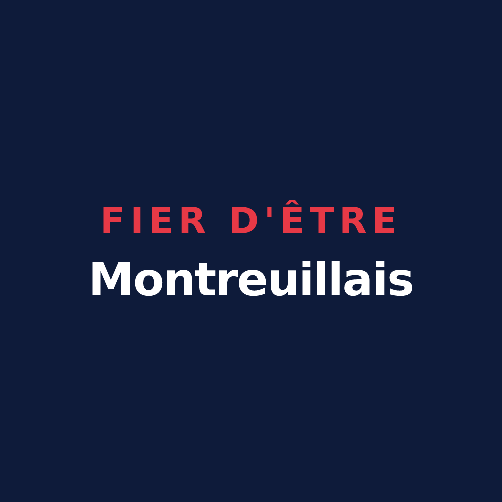 T-shirt « Fier d'être Montreuillais » — design pour Montreuil-sous-Pérouse