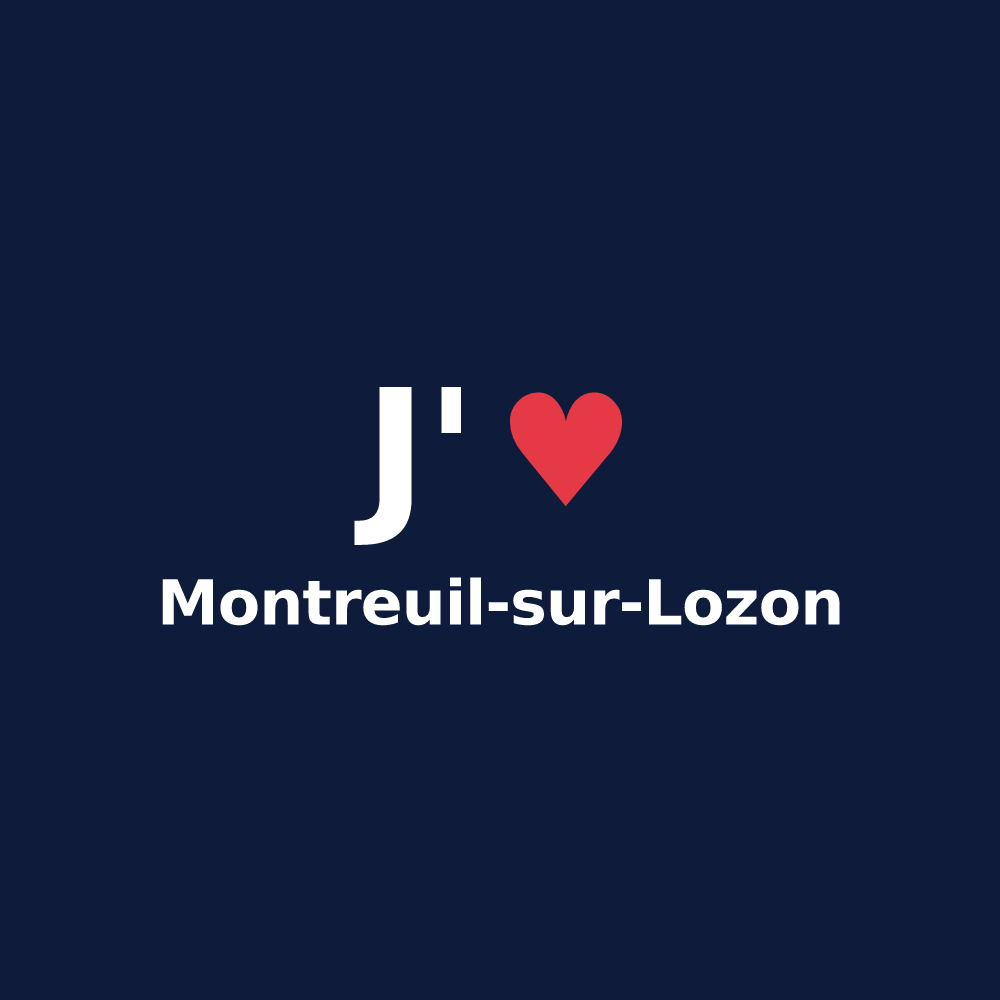 T-shirt personnalisé Montreuil-sur-Lozon — design J'aime Montreuil-sur-Lozon