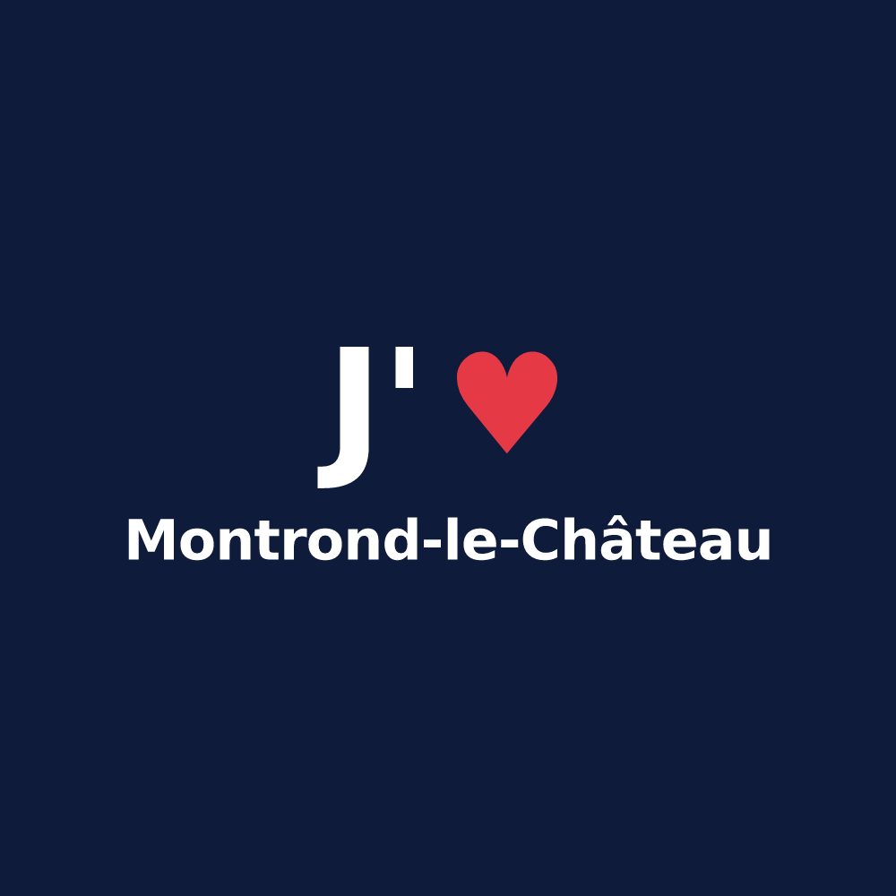 T-shirt personnalisé Montrond-le-Château — design J'aime Montrond-le-Château
