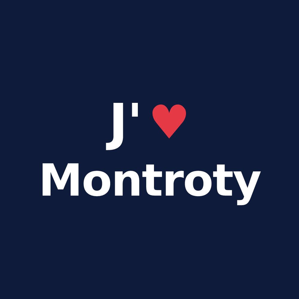 T-shirt personnalisé Montroty — design J'aime Montroty