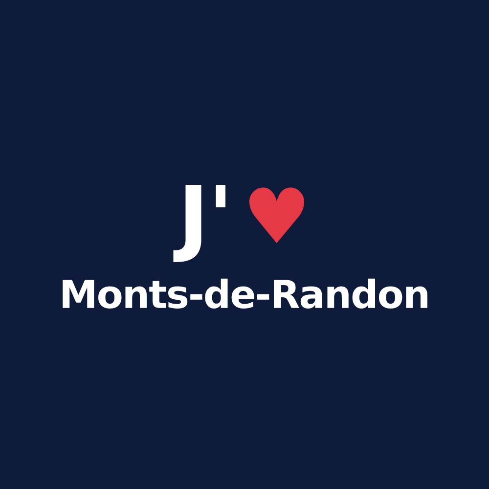 T-shirt personnalisé Monts-de-Randon — design J'aime Monts-de-Randon