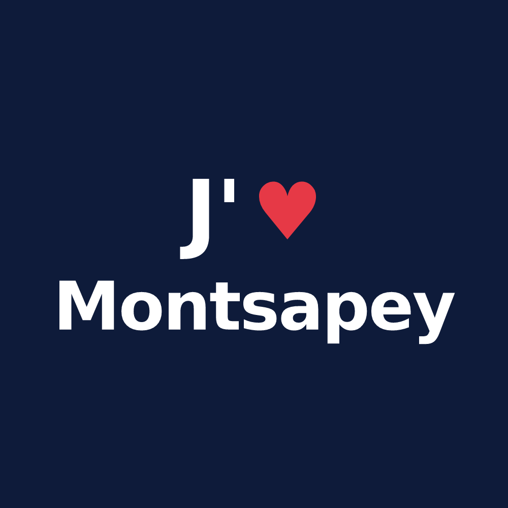 T-shirt personnalisé Montsapey — design J'aime Montsapey