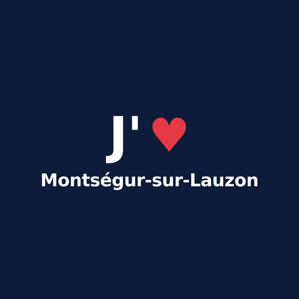 T-shirt personnalisé Montségur-sur-Lauzon — design J'aime Montségur-sur-Lauzon