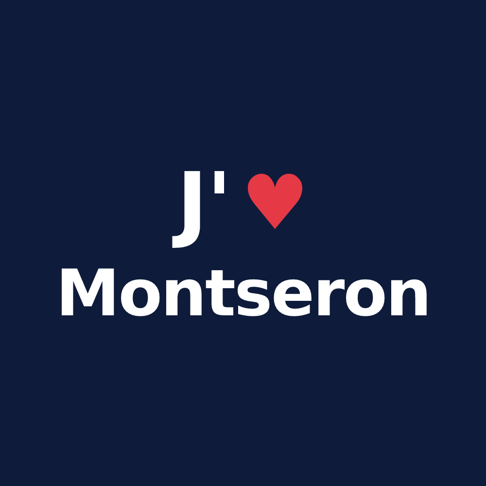 T-shirt personnalisé Montseron — design J'aime Montseron