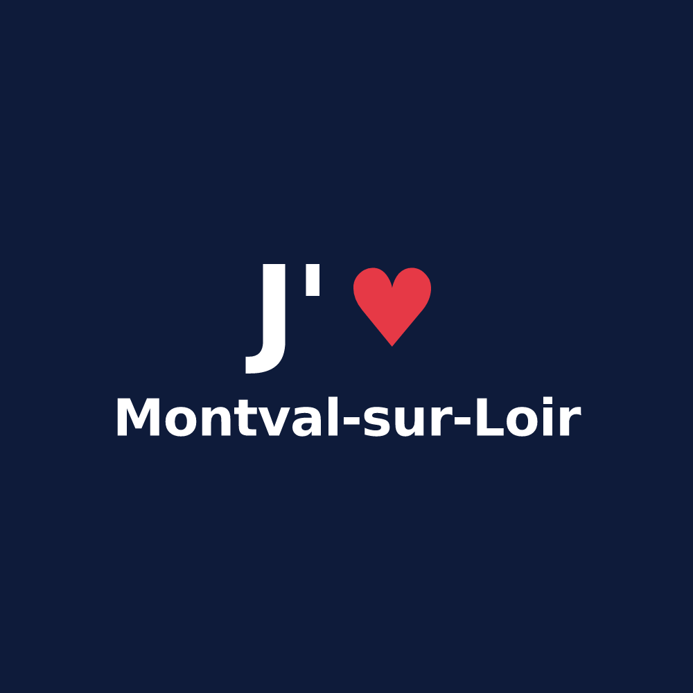 T-shirt personnalisé Montval-sur-Loir — design J'aime Montval-sur-Loir