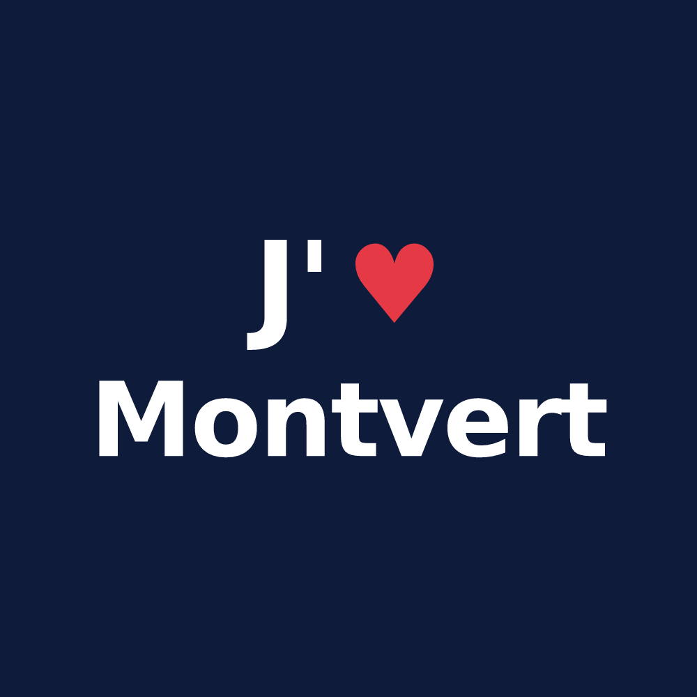 T-shirt personnalisé Montvert — design J'aime Montvert