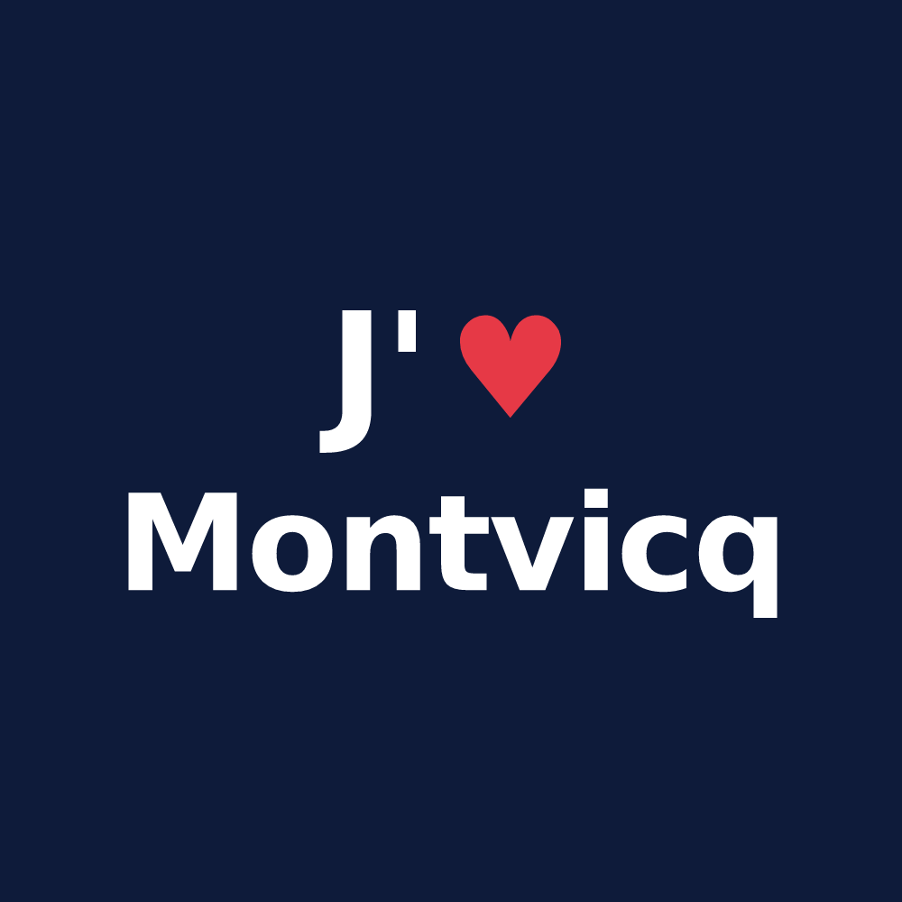 T-shirt personnalisé Montvicq — design J'aime Montvicq