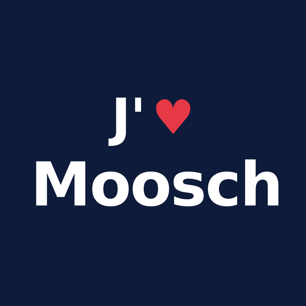 T-shirt personnalisé Moosch — design J'aime Moosch