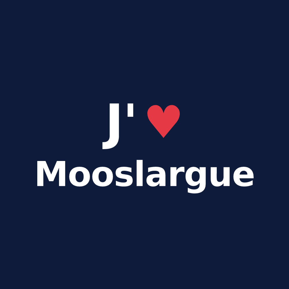 T-shirt personnalisé Mooslargue — design J'aime Mooslargue