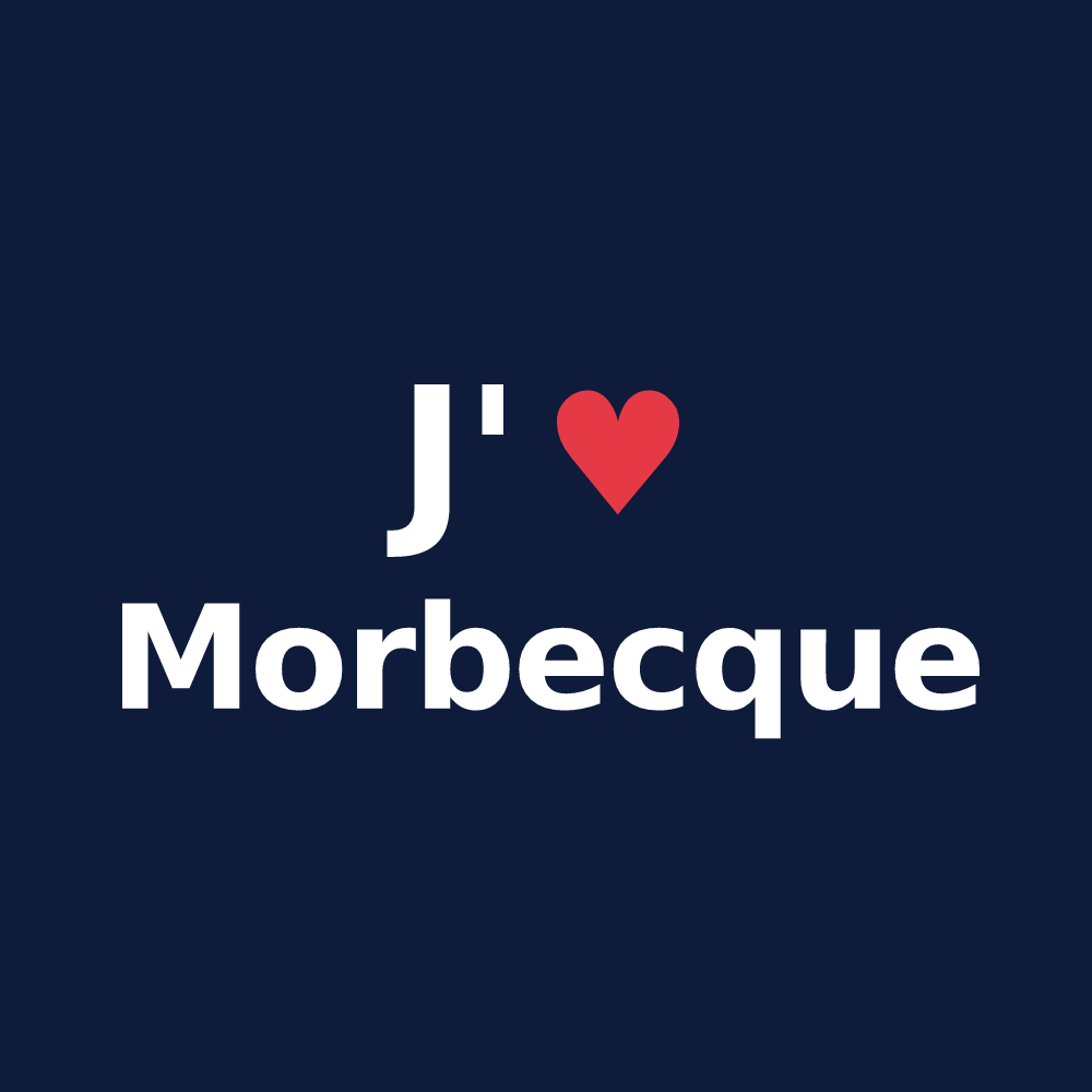 T-shirt personnalisé Morbecque — design J'aime Morbecque