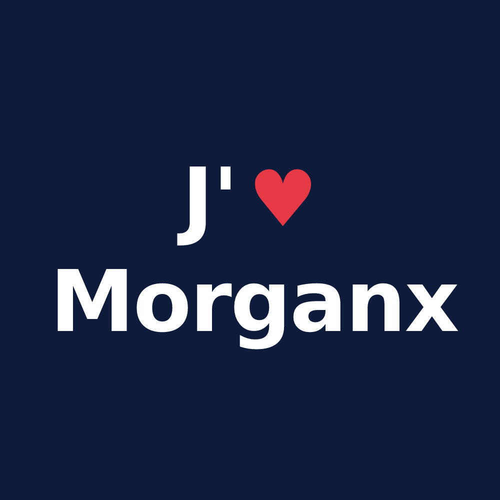 T-shirt personnalisé Morganx — design J'aime Morganx