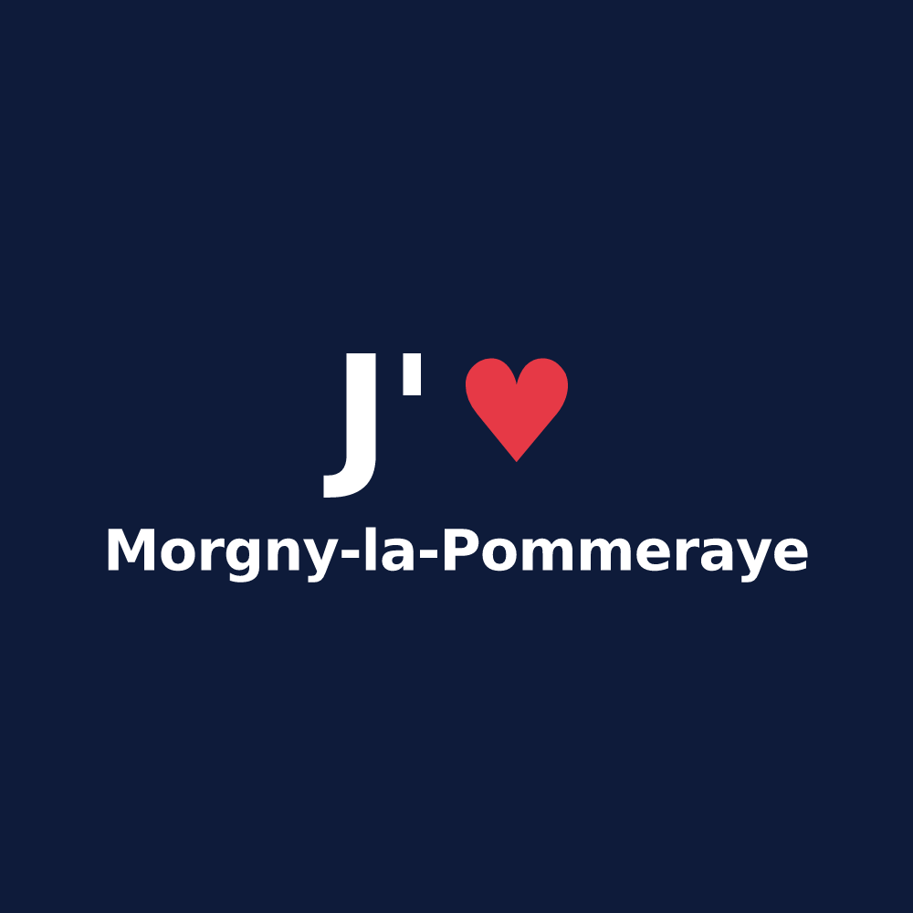 T-shirt personnalisé Morgny-la-Pommeraye — design J'aime Morgny-la-Pommeraye