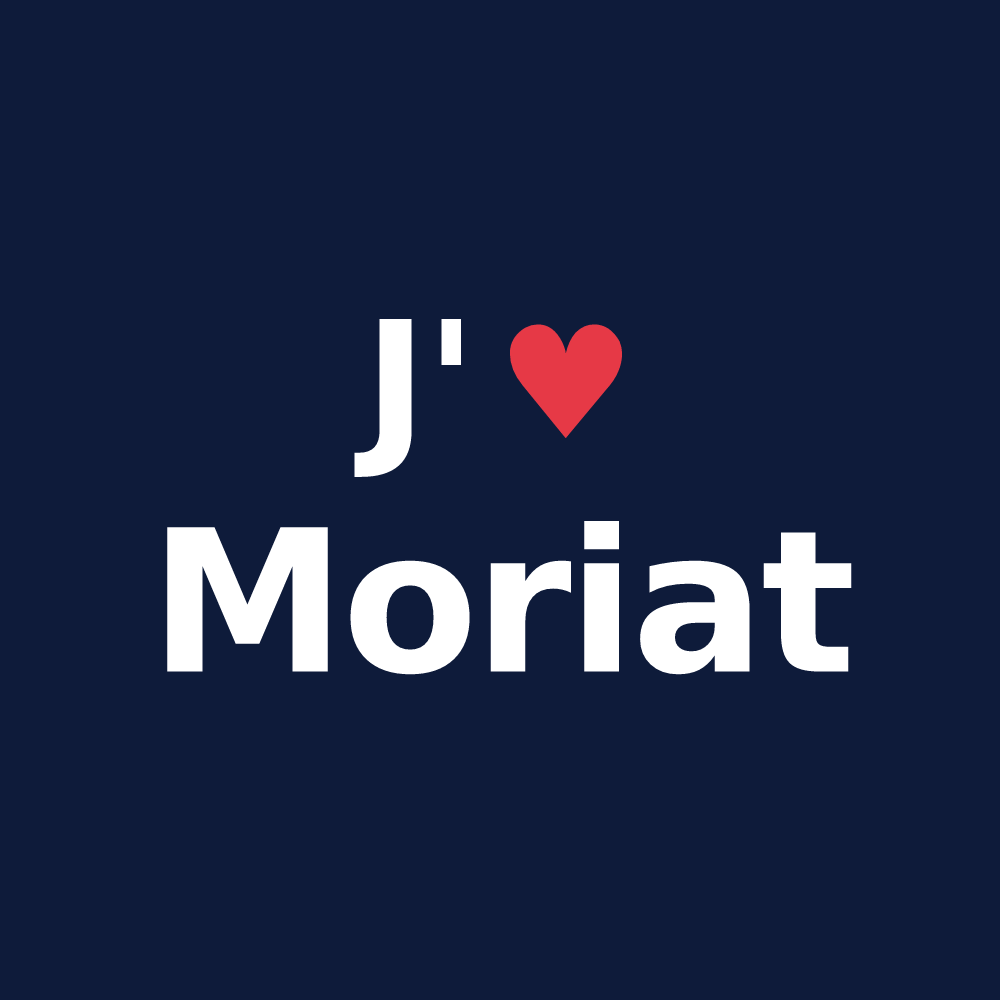 T-shirt personnalisé Moriat — design J'aime Moriat