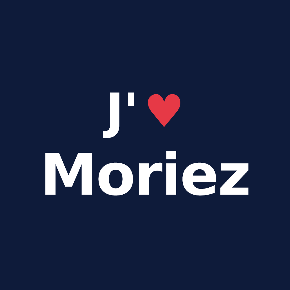 T-shirt personnalisé Moriez — design J'aime Moriez