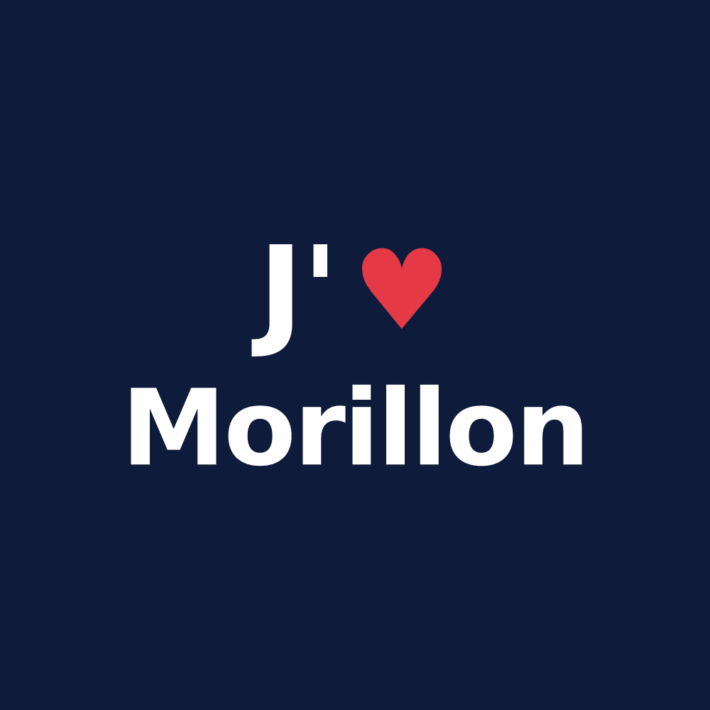 T-shirt personnalisé Morillon — design J'aime Morillon