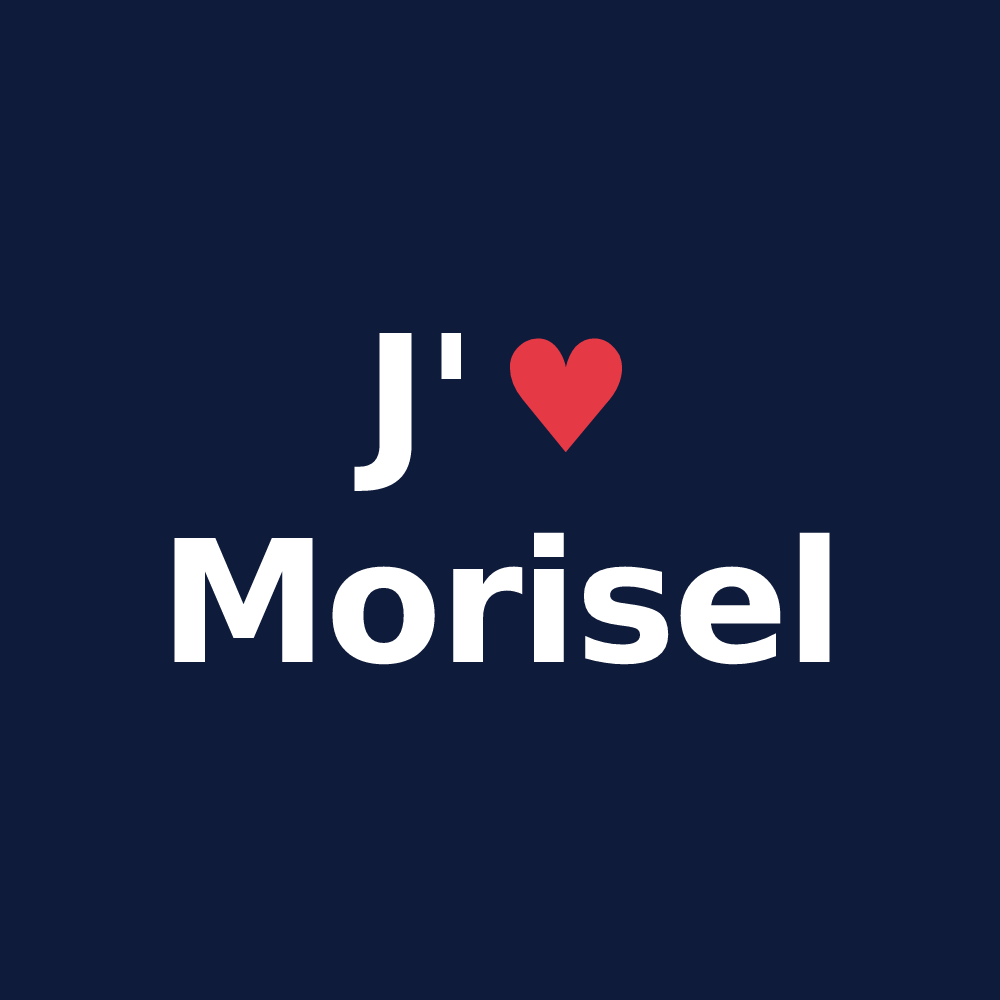 T-shirt personnalisé Morisel — design J'aime Morisel