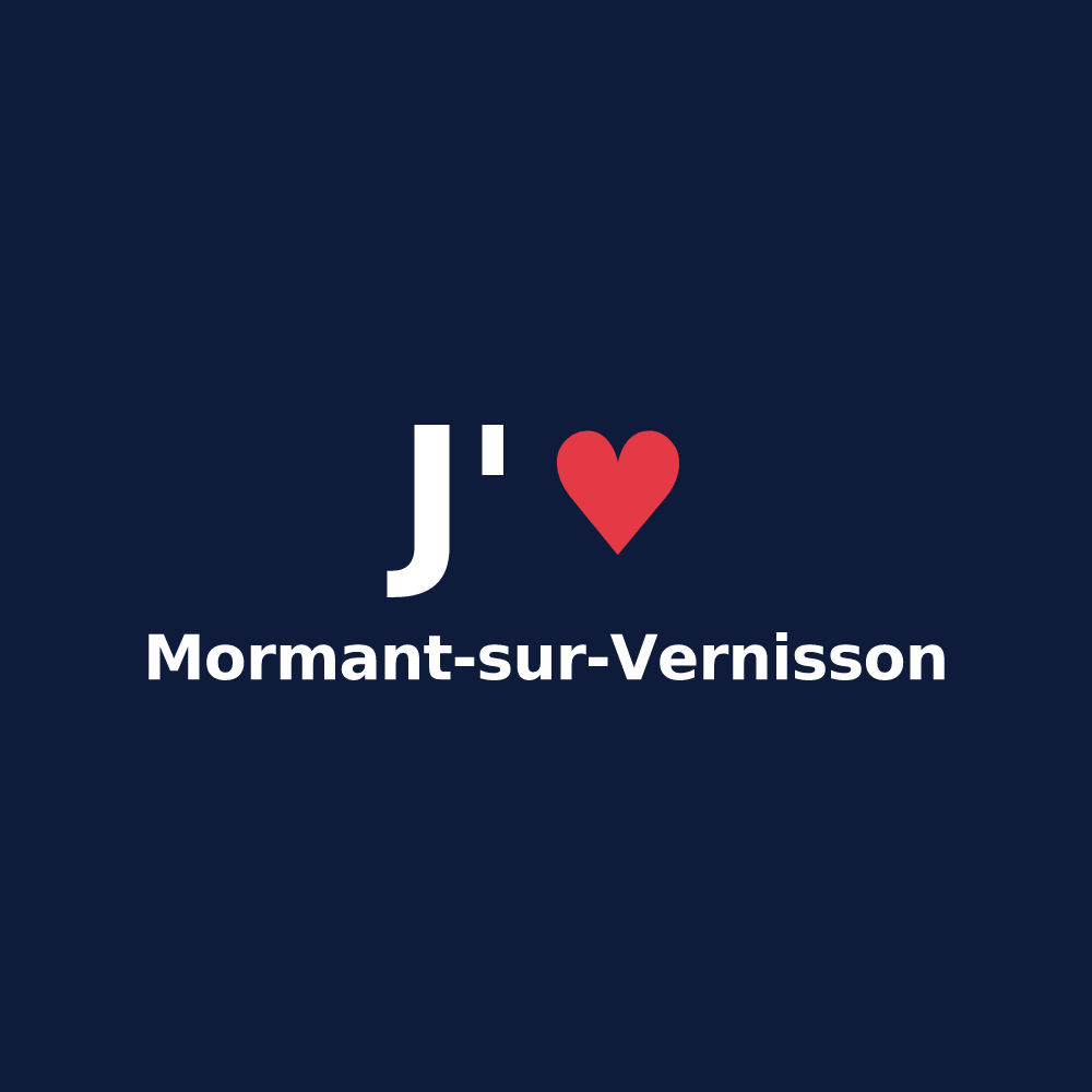 T-shirt personnalisé Mormant-sur-Vernisson — design J'aime Mormant-sur-Vernisson