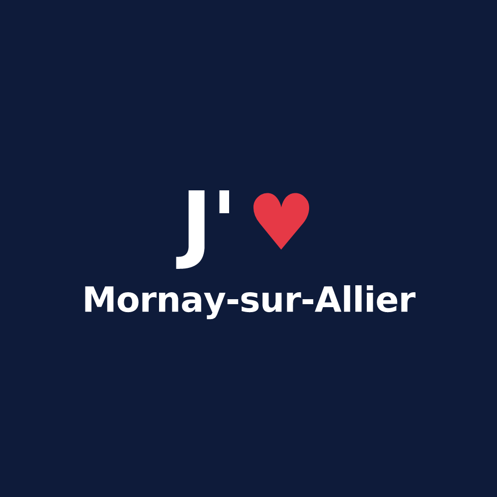 T-shirt personnalisé Mornay-sur-Allier — design J'aime Mornay-sur-Allier