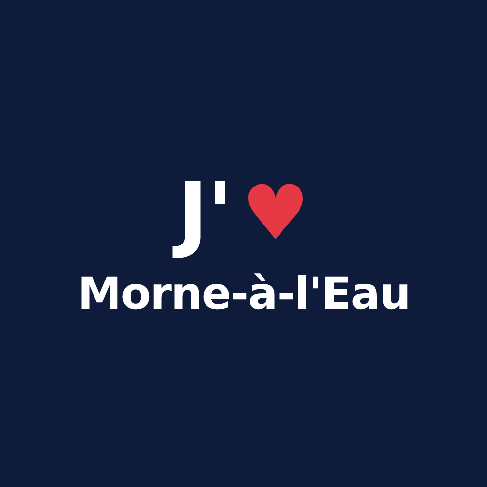 T-shirt personnalisé Morne-à-l'Eau — design J'aime Morne-à-l'Eau