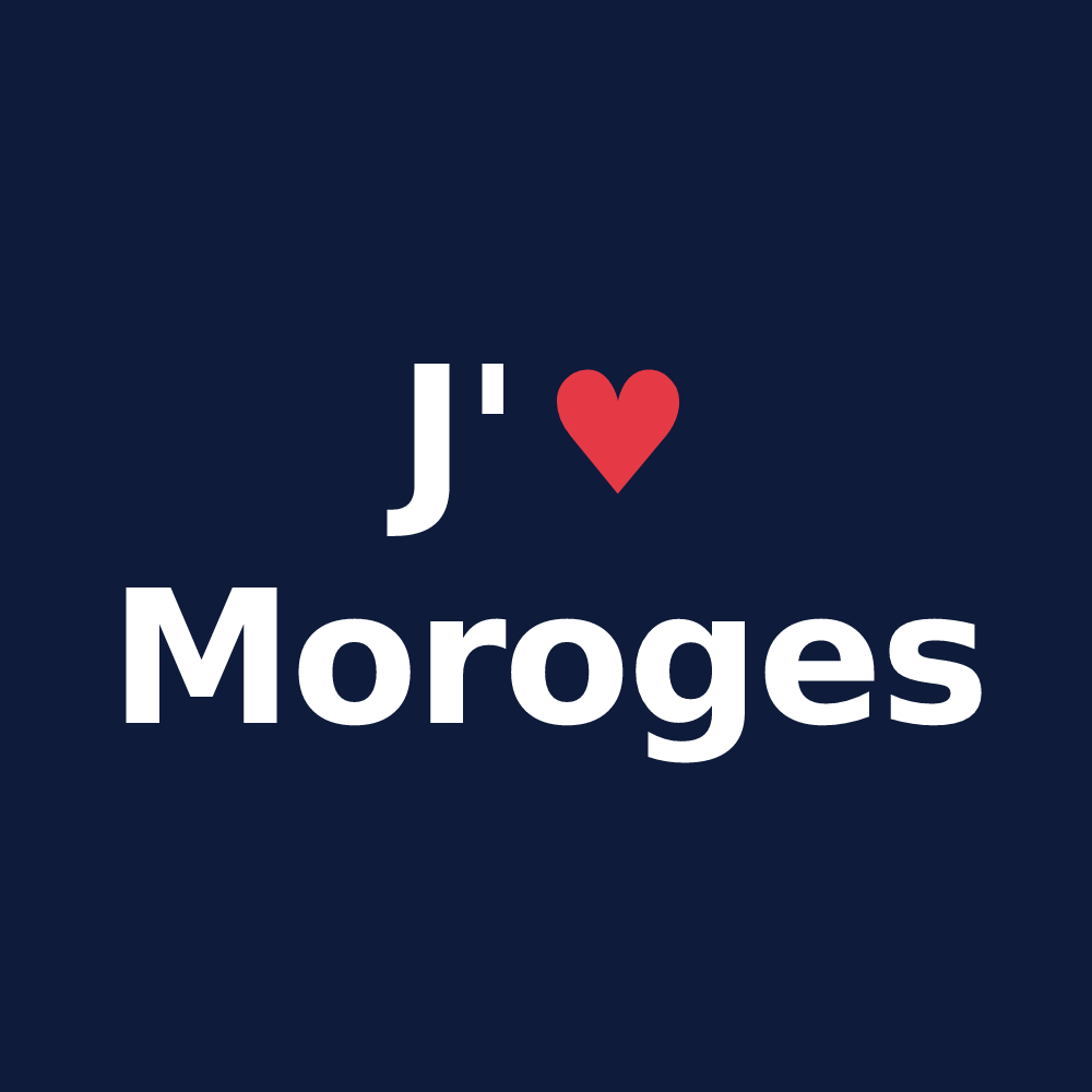 T-shirt personnalisé Moroges — design J'aime Moroges
