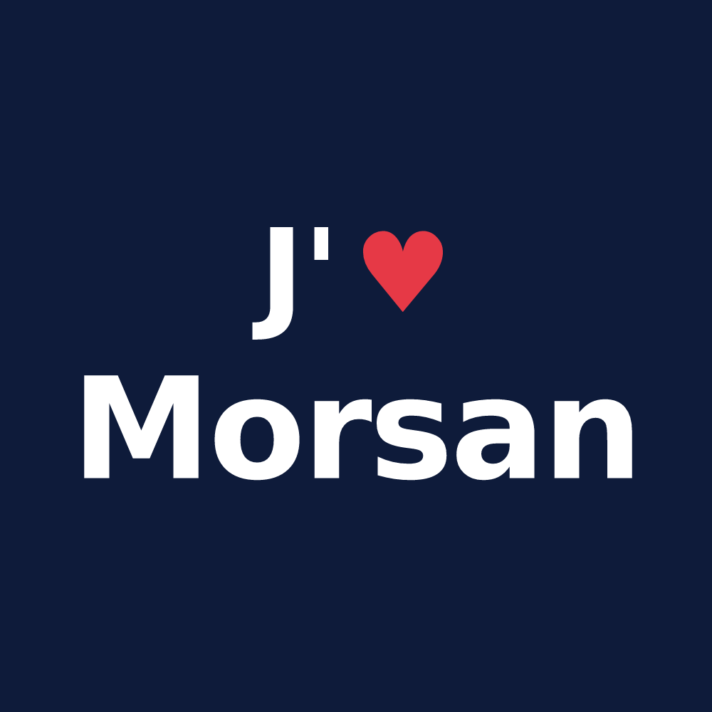 T-shirt personnalisé Morsan — design J'aime Morsan