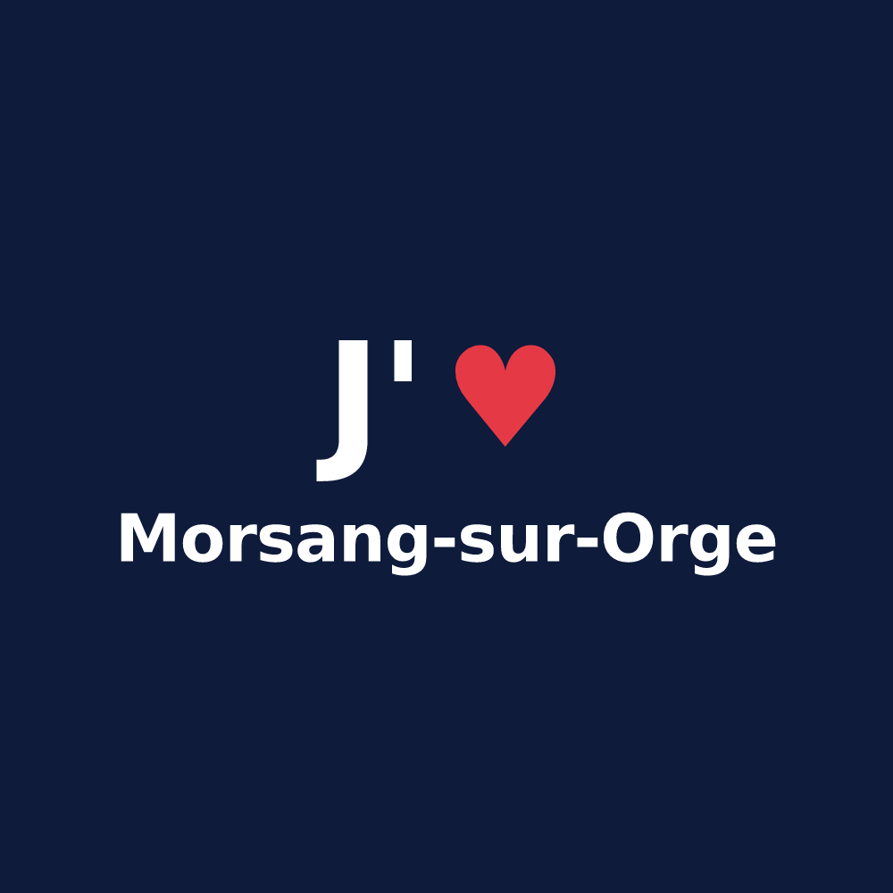 T-shirt personnalisé Morsang-sur-Orge — design J'aime Morsang-sur-Orge