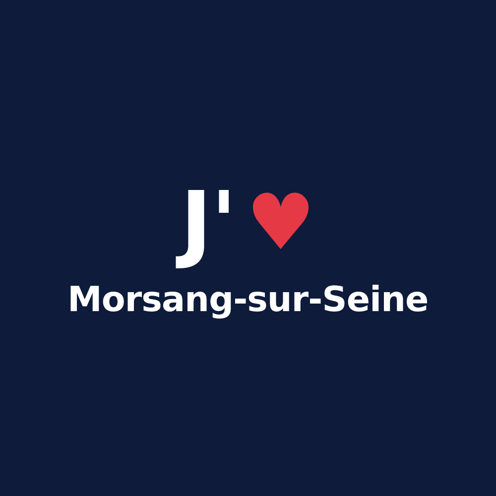 T-shirt personnalisé Morsang-sur-Seine — design J'aime Morsang-sur-Seine