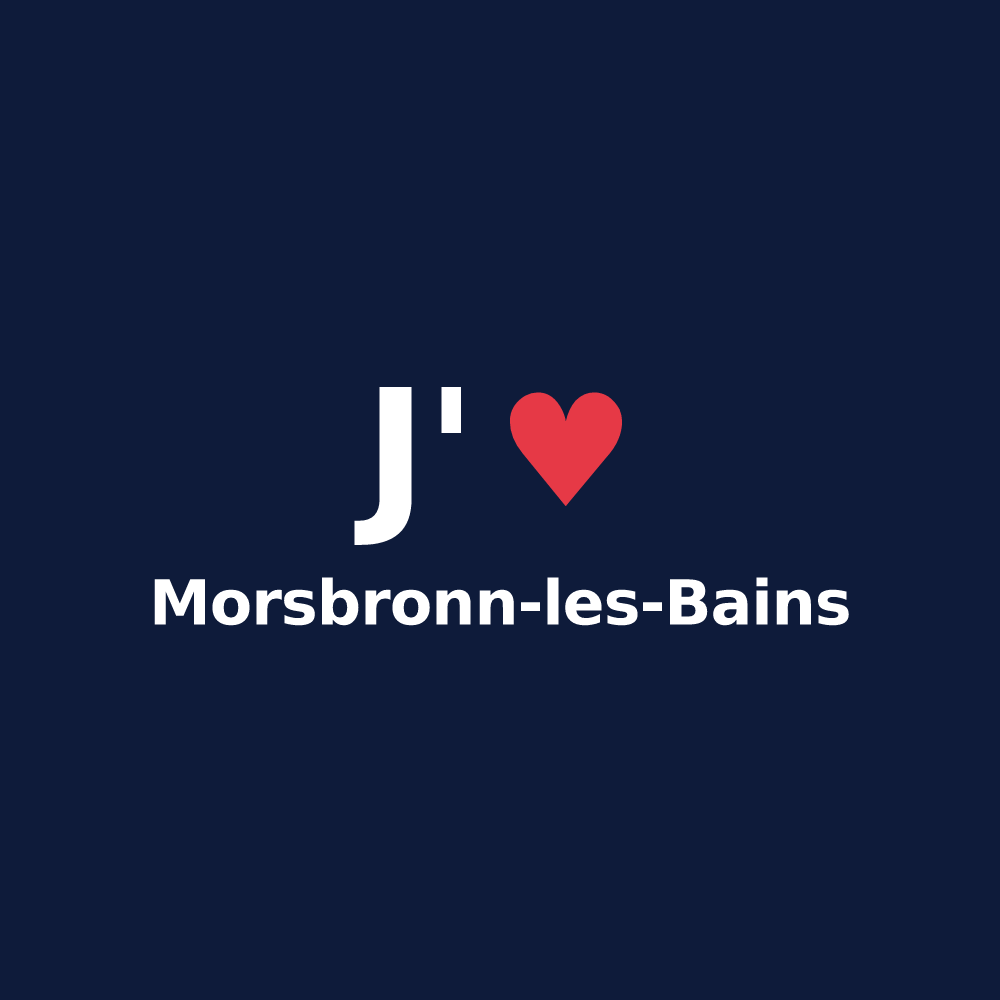 T-shirt personnalisé Morsbronn-les-Bains — design J'aime Morsbronn-les-Bains