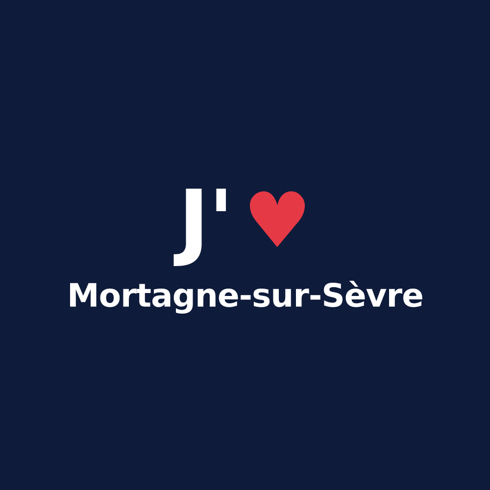 T-shirt personnalisé Mortagne-sur-Sèvre — design J'aime Mortagne-sur-Sèvre