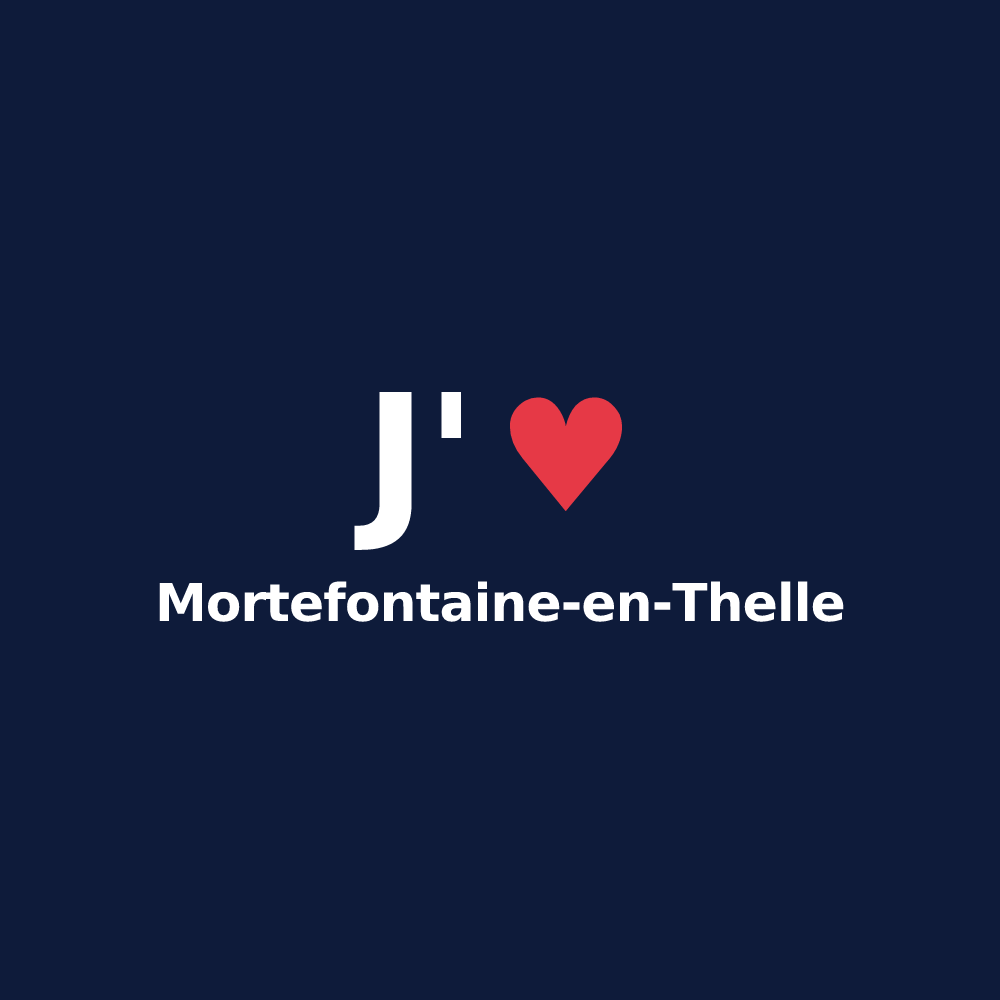 T-shirt personnalisé Mortefontaine-en-Thelle — design J'aime Mortefontaine-en-Thelle