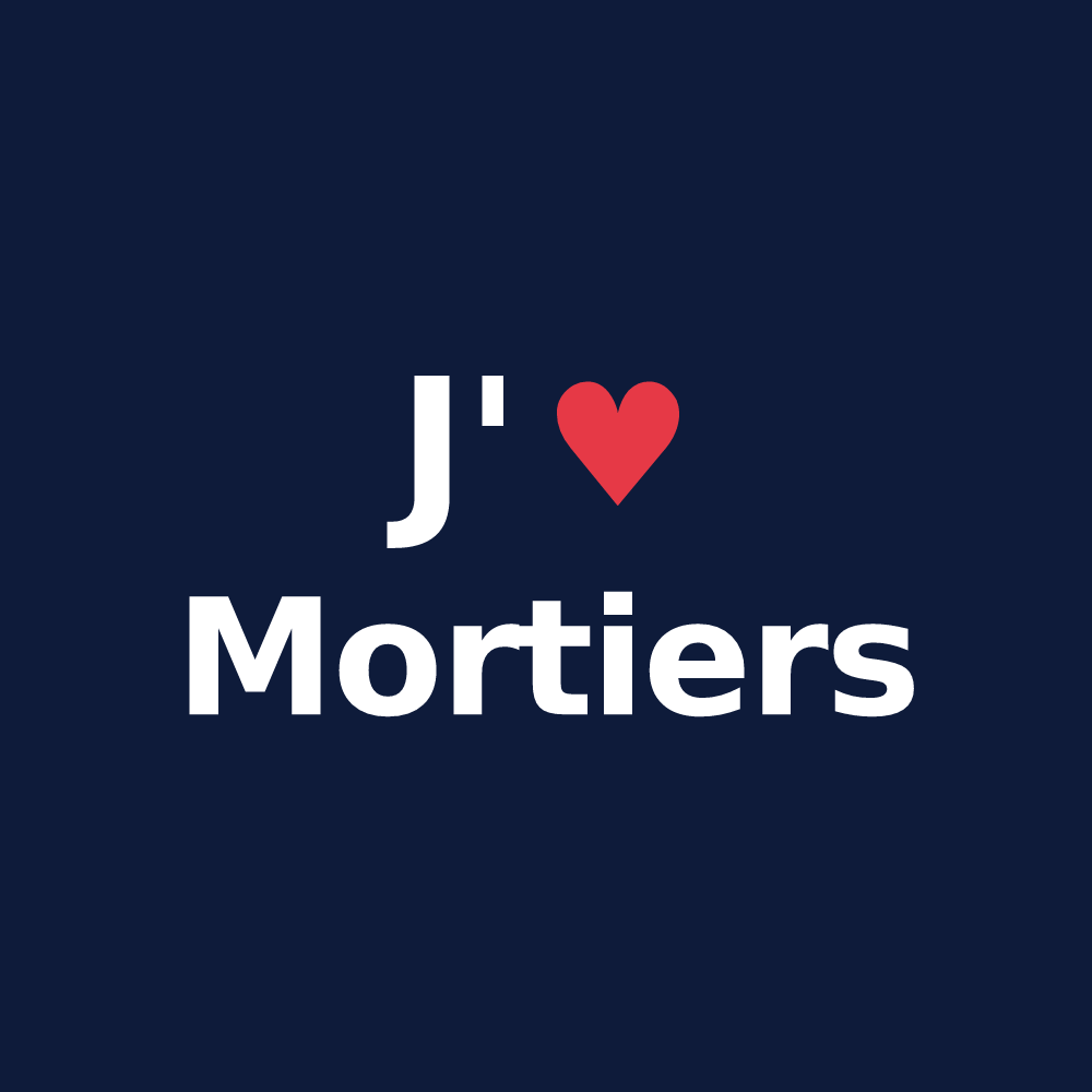 T-shirt personnalisé Mortiers — design J'aime Mortiers