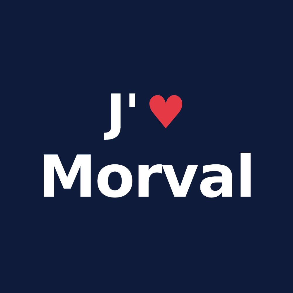 T-shirt personnalisé Morval — design J'aime Morval