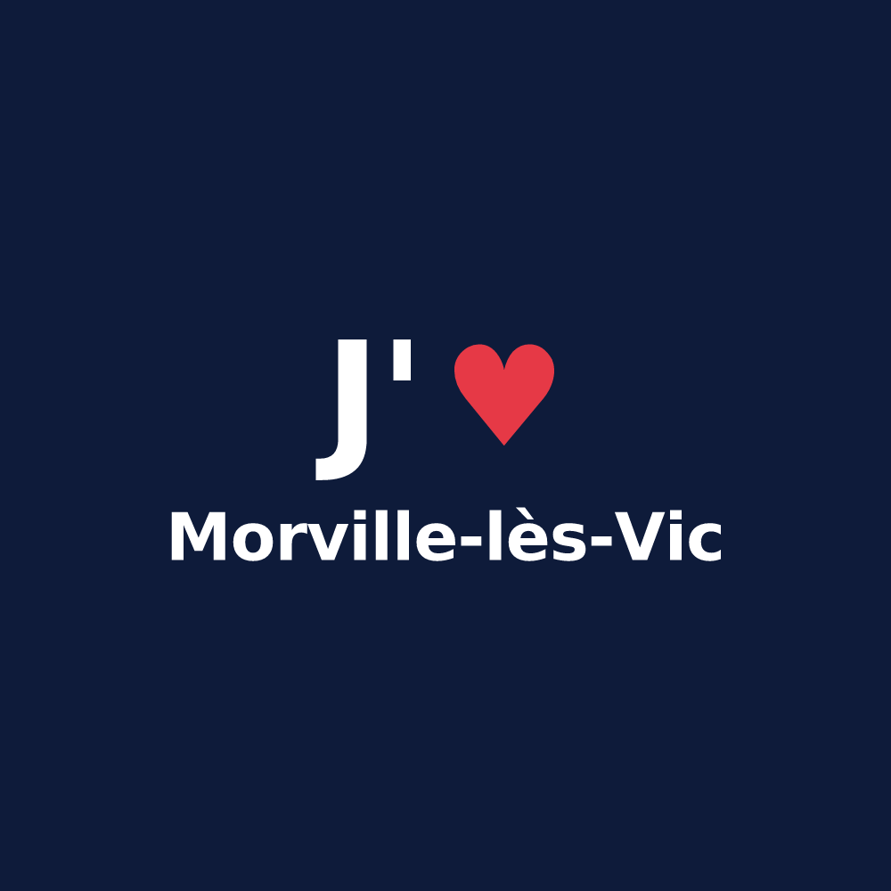 T-shirt personnalisé Morville-lès-Vic — design J'aime Morville-lès-Vic