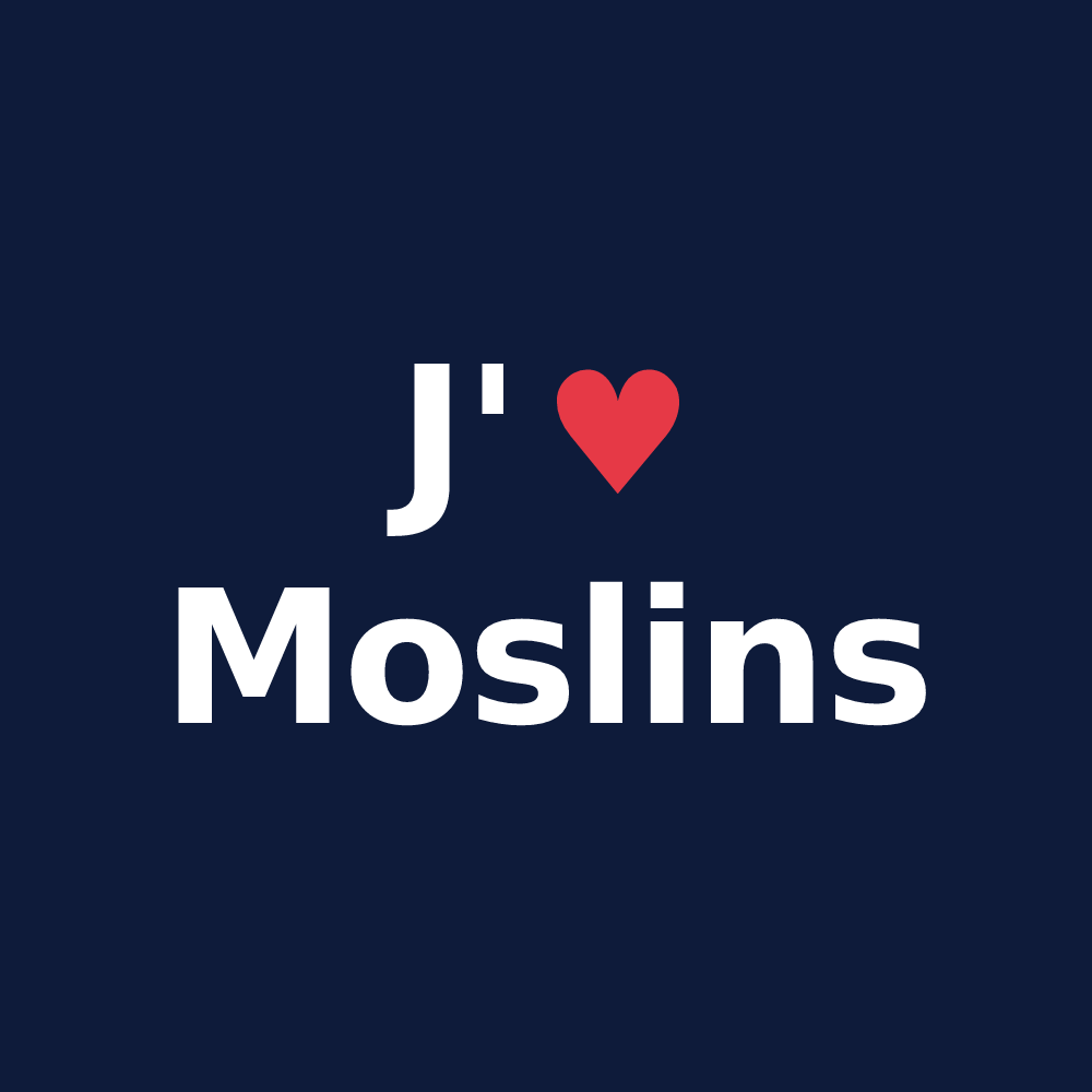 T-shirt personnalisé Moslins — design J'aime Moslins