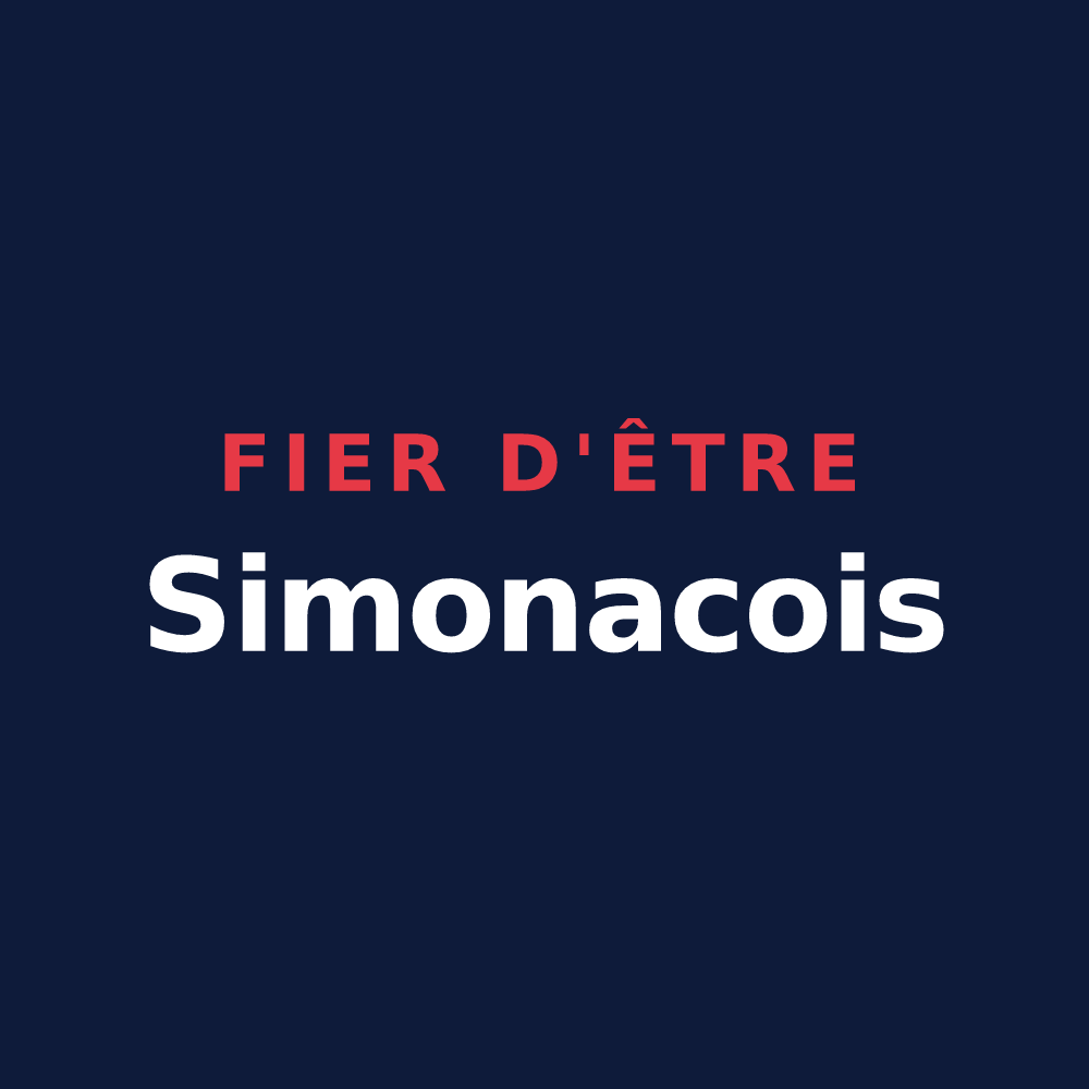 T-shirt « Fier d'être Simonacois » — design pour Mosnac-Saint-Simeux