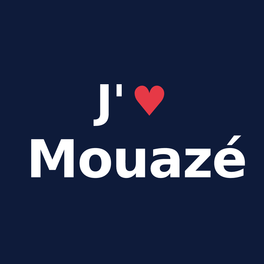 T-shirt personnalisé Mouazé — design J'aime Mouazé