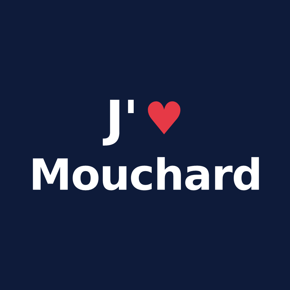 T-shirt personnalisé Mouchard — design J'aime Mouchard