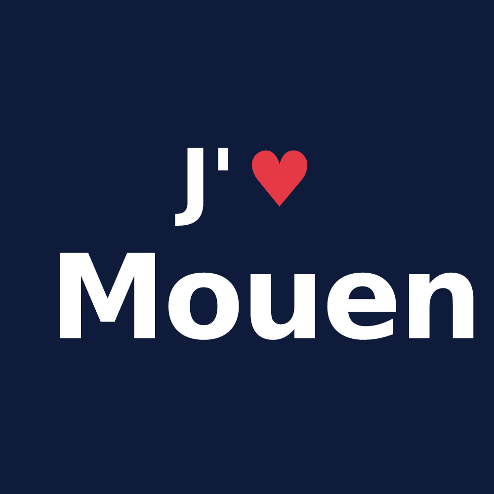 T-shirt personnalisé Mouen — design J'aime Mouen