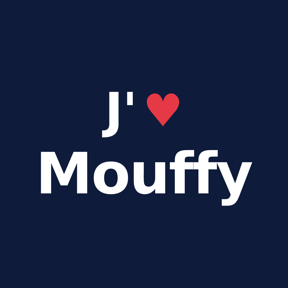 T-shirt personnalisé Mouffy — design J'aime Mouffy