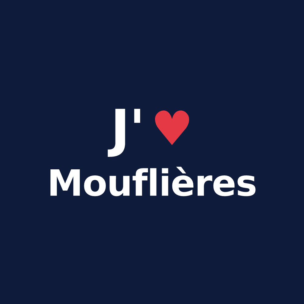 T-shirt personnalisé Mouflières — design J'aime Mouflières