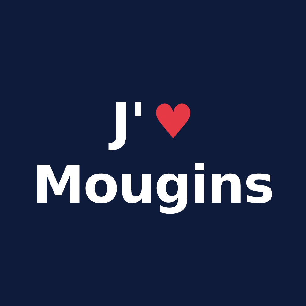 T-shirt personnalisé Mougins — design J'aime Mougins